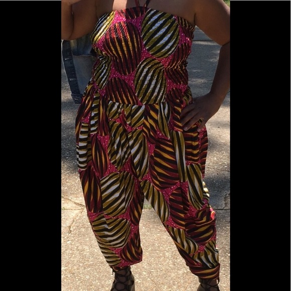 look at me Pants - Ankara African Sleeveless Jumpsuit/Romper
